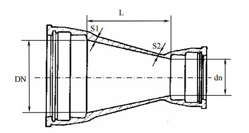 Переход ВЧШГ  раструбный (ХР) DN 200x100