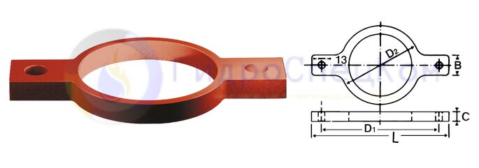 Кольцо опорное чугунное SML DN 125