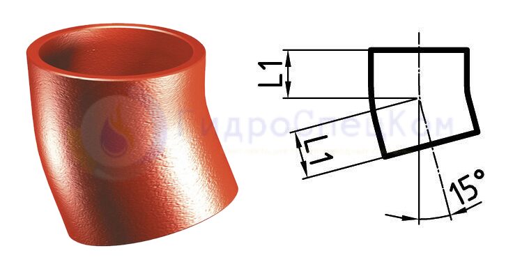 Отвод чугунный SML 15 DN 50